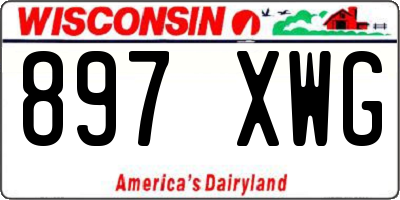 WI license plate 897XWG