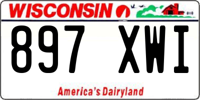 WI license plate 897XWI
