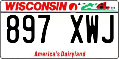 WI license plate 897XWJ