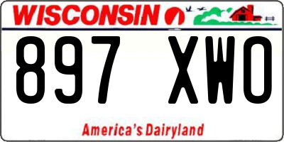 WI license plate 897XWO