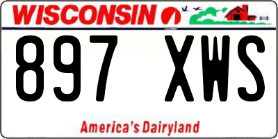 WI license plate 897XWS