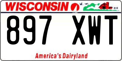 WI license plate 897XWT