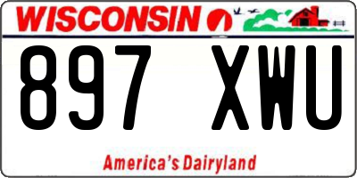 WI license plate 897XWU