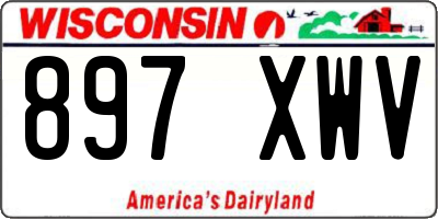 WI license plate 897XWV