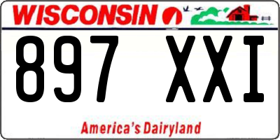 WI license plate 897XXI