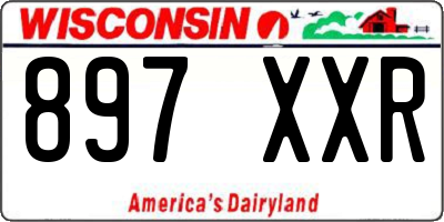 WI license plate 897XXR