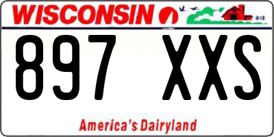 WI license plate 897XXS