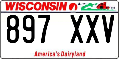 WI license plate 897XXV