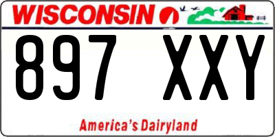 WI license plate 897XXY