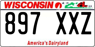 WI license plate 897XXZ
