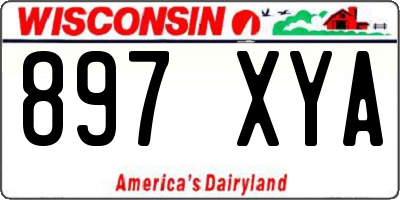 WI license plate 897XYA