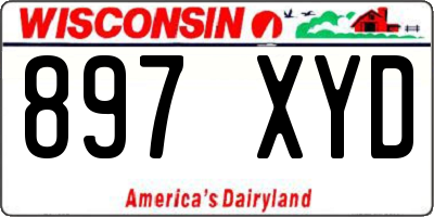 WI license plate 897XYD