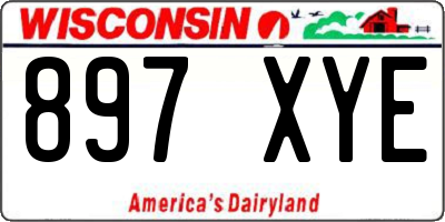 WI license plate 897XYE