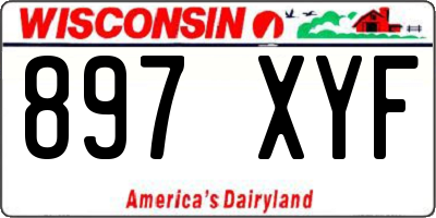 WI license plate 897XYF
