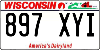 WI license plate 897XYI