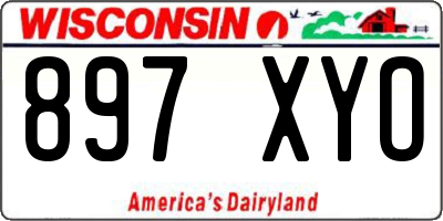 WI license plate 897XYO