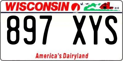 WI license plate 897XYS