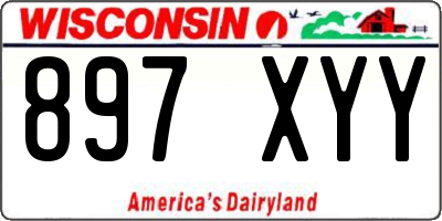 WI license plate 897XYY