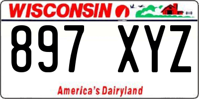 WI license plate 897XYZ