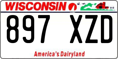 WI license plate 897XZD
