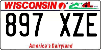 WI license plate 897XZE