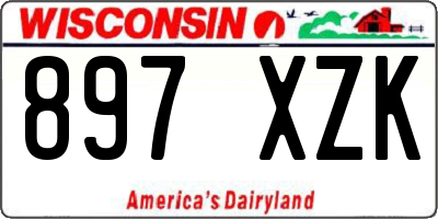 WI license plate 897XZK