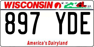 WI license plate 897YDE