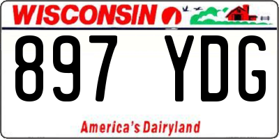 WI license plate 897YDG