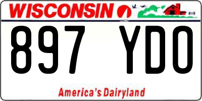 WI license plate 897YDO
