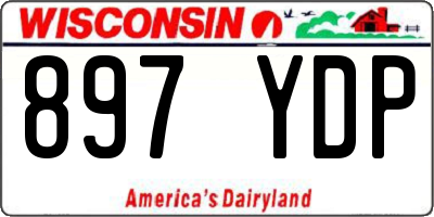 WI license plate 897YDP