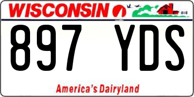 WI license plate 897YDS