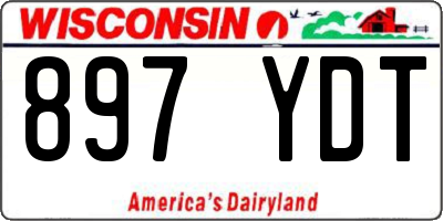 WI license plate 897YDT