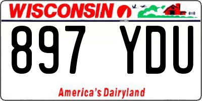 WI license plate 897YDU