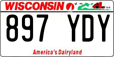 WI license plate 897YDY