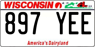 WI license plate 897YEE