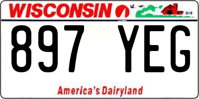 WI license plate 897YEG