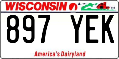 WI license plate 897YEK