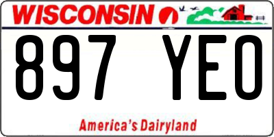 WI license plate 897YEO