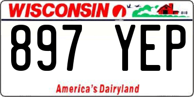WI license plate 897YEP