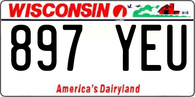 WI license plate 897YEU