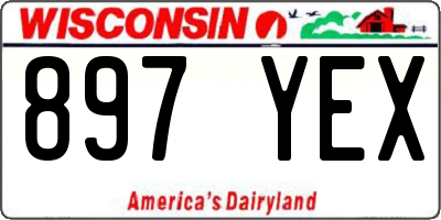 WI license plate 897YEX