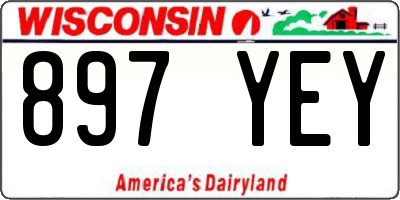 WI license plate 897YEY