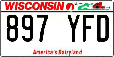 WI license plate 897YFD