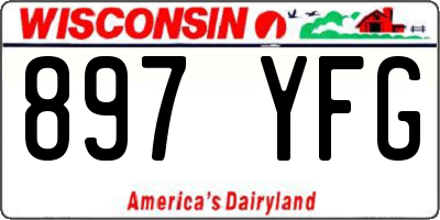 WI license plate 897YFG