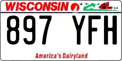 WI license plate 897YFH