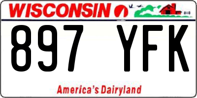 WI license plate 897YFK