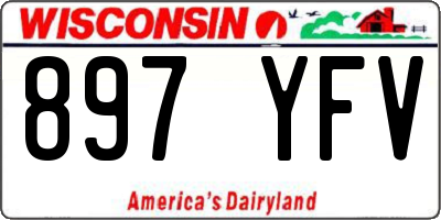 WI license plate 897YFV