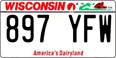 WI license plate 897YFW