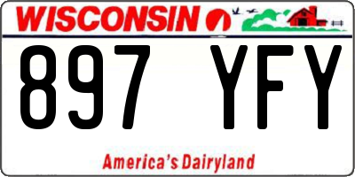 WI license plate 897YFY