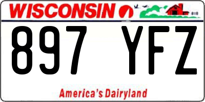 WI license plate 897YFZ